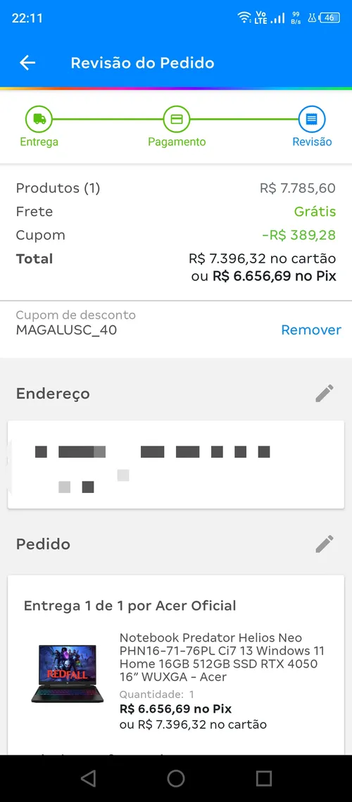 Imagem na descrição da promoção