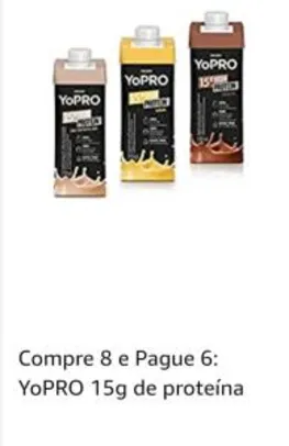 Compre 8 e Pague 6: YoPRO 15g de proteína R$ 22