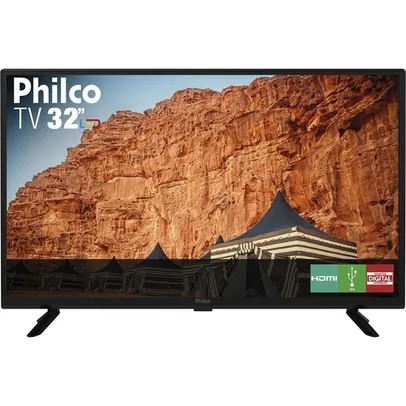 TV LED 32'' Philco PTV32G50D HD com Conversor e Receptor Digital 2 HDMI 1 USB - Preto