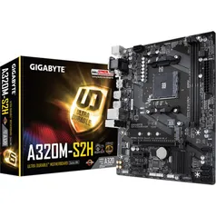 Placa Mãe Gigabyte GA-A320M-S2H, Chipset A320, AMD AM4, mATX, DDR4