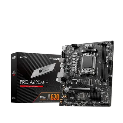 Placa-Mãe MSI Pro A620M-E, AMD AM5, M-ATX, DDR5, Preto - PRO A620M-E