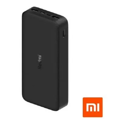 Carregador 20000mAh Xiaomi -18W Fast Charge Power Bank Turbo 2 Saídas USB+Micro USB + Tipo C