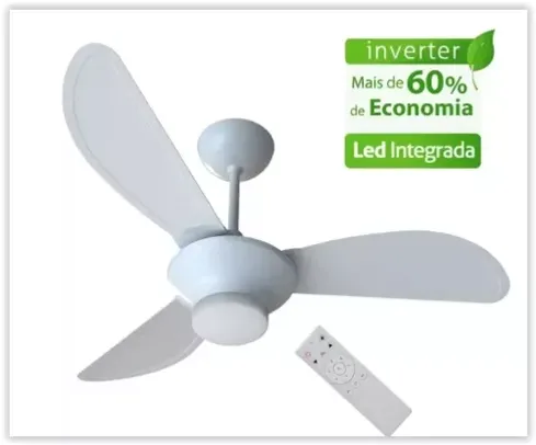 Ventilador de Teto Ventisol Wind Plus Inverter Branco Controle Remoto Led Inclusa - Bivolt