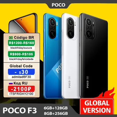 POCO F3 NFC 5G Smartphone Snapdragon 870 Octa Core 6.67"120Hz AMOLED 