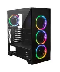 Gabinete Gamer T-Dagger Zyra, Mid Tower, S-Fan, Vidro Temperado, Black, S-fonte