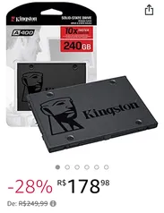 Hd Ssd Kingston 240gb Sata 3 A400 2,5 Notebook