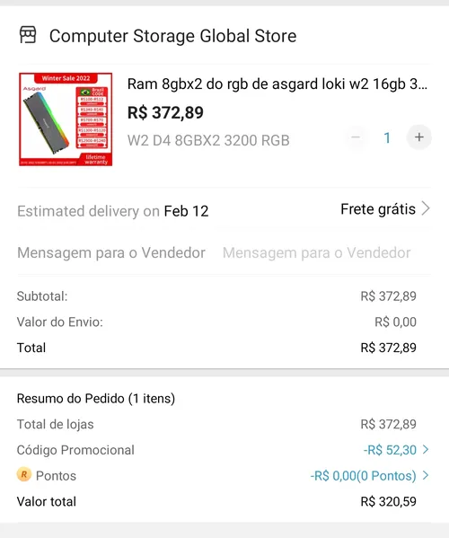 Imagem na descrição da promoção