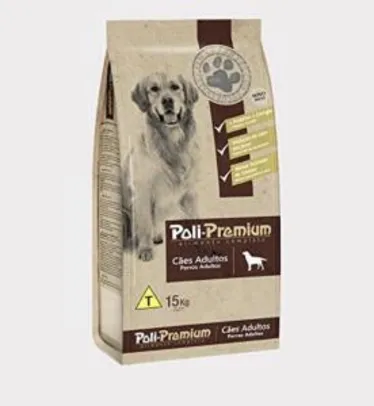 Ração 15 Kg Poli Premium Chronos para Cães Adultos | R$67