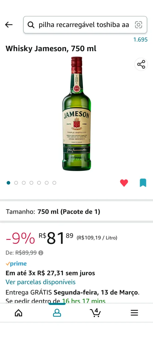 Imagem na descrição da promoção