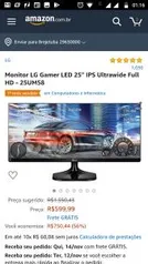 Monitor gamer LG 25" IPS Ultrawide Full HD