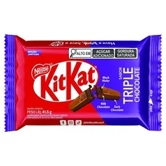 Kitkat Wafer Triple Chocolate Cobertura Chocolate ao Leite e Meio Amargo 41,5g