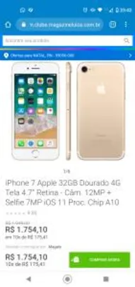 iPhone 7 Apple 32GB Ouro Rosa 4G Tela 4.7” Retina - Câm. 12M R$ 1754