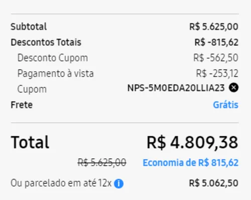 Imagem na descrição da promoção