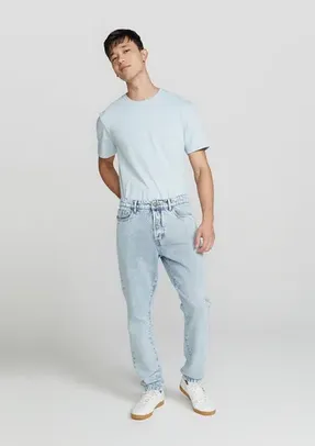 Calça Masculina Taper Em Jeans Marmorizado Hering