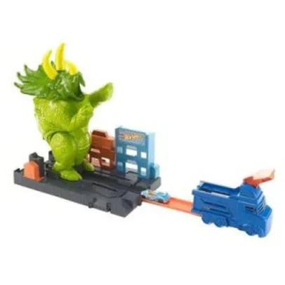 Pista de Percurso e Veículo - Hot Wheels City - Smashin' Triceratops - Mattel | R$100