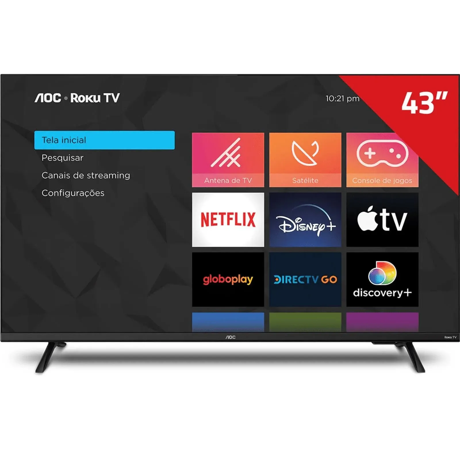 Product image Smart Tv 43 Aoc Roku Led Full Hd 43S5135/78G