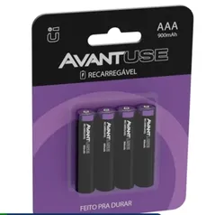 Kit 4 Pilhas Recarregável AAA Palito 1000MAH 1.2V Avant Use