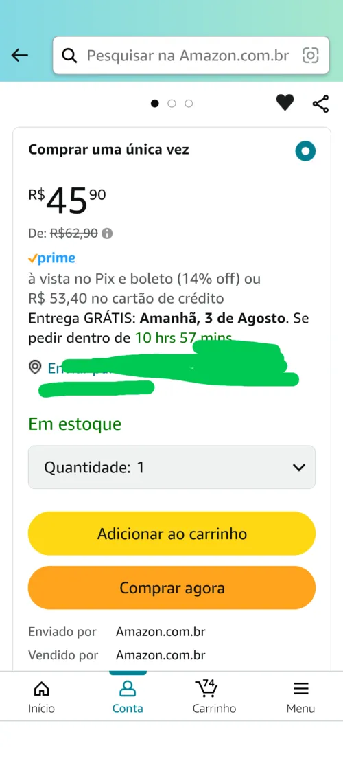 Imagem na descrição da promoção