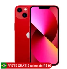 iPhone 13 128GB Red Carregador Garantia e Nota Fiscal