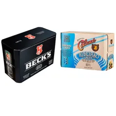 Kit Cerveja Becks Puro Malte Lata 350ml 8 Unidades + Cerveja Colorado Ribeirão Lager Lata 350ml 8 Unidades