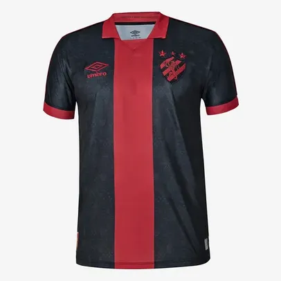 Camisa Sport III 23/24 s/n° Torcedor Umbro Masculina - Preto+Vermelho