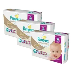 [EXTRA] Fralda Pampers Premium Care Mega M - 144 Unidades