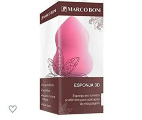 [PRIME] Esponja De Maquiagem 3D, Marco Boni, Rosa | R$16