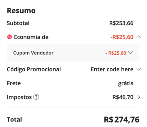 Imagem na descrição da promoção