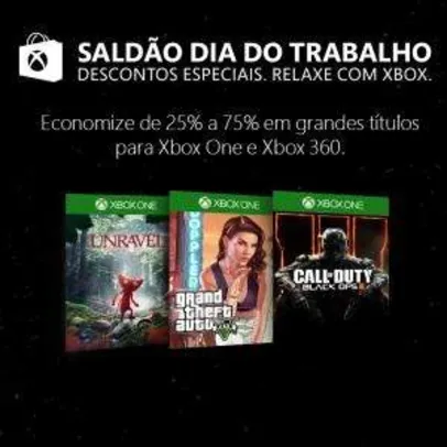 [XBOX] SALDÃO COM 25% A 75% PARA GAMES