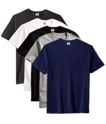 Kit com 5 Camiseta Masculina Básica Algodão Premium R$100