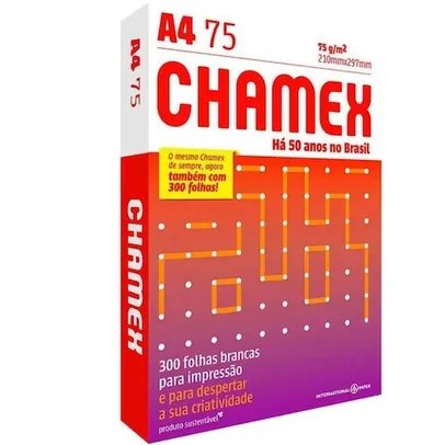 Papel Sulfite Chamex A4 210x297mm 75g 300 folhas