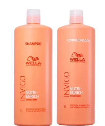 Kit Wella Pro Invigo Enrich Shampoo 1L + Condicionador 1L