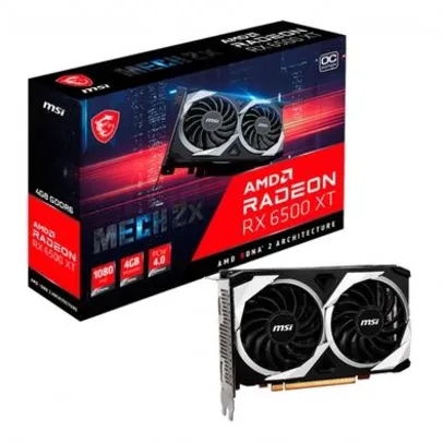 Placa de Vídeo MSI AMD Radeon RX 6500 XT MECH 2X 4G OC
