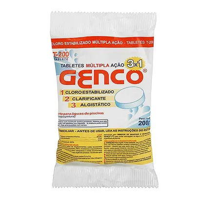Tablete Cloro para Piscina Multiação 3 em 1 Genco | R$6