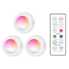 [INTERNACIONAL - AME R$18] Luminária LED rgbw com Dimmer/Timer e Controle (3pcs)