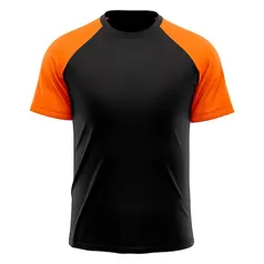 Camiseta Masculina Raglan Dry Fit Proteção Solar UV Básica Lisa Treino 