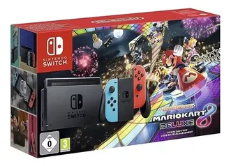 Nintendo Switch 32GB Mario Kart 8 Deluxe cor Vermelho Néon Azul Néon e Preto