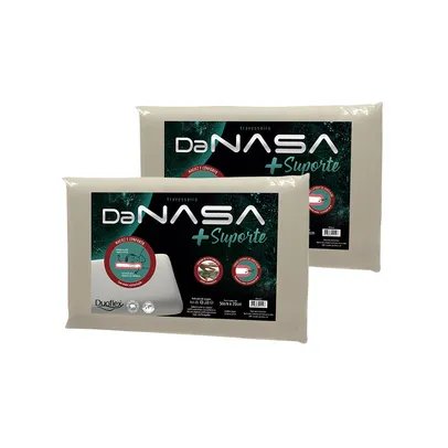 Kit 2 Travesseiros Nasa 3D Viscoelástico com mais Suporte Duoflex