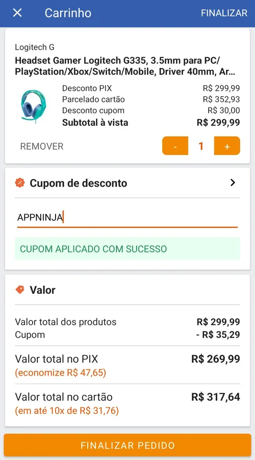 Imagem na descrição da promoção