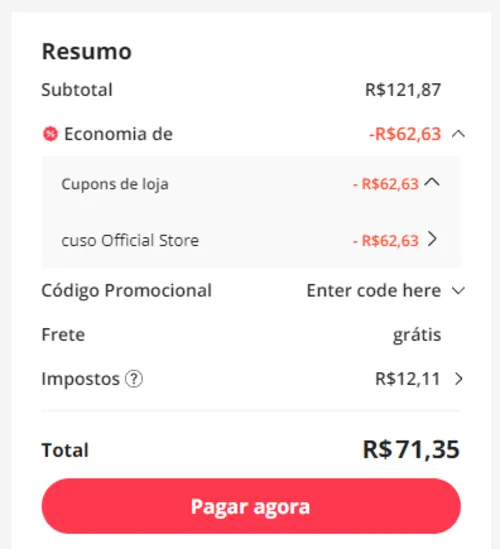 Imagem na descrição da promoção