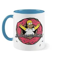 Caneca Homer Simpson Donuts Cerâmica | R$25