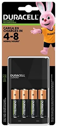 DURACELL - Carregador de Pilhas Recarregáveis AA e AAA Com 4 Pilhas AA