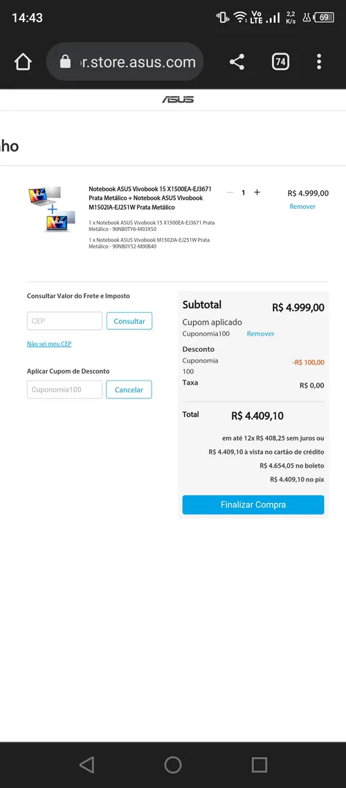 Imagem na descrição da promoção