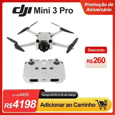 [00H] Drone Dji Mini 3 Pro Zangão 4k 