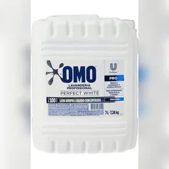 Lava-Roupas Líquido Concentrado Lavanderia Profissional Omo Perfect White Pro Galão 7l, OMO