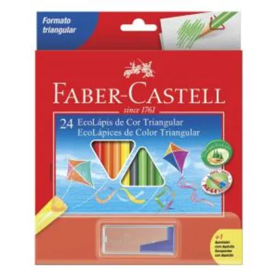 [PRIME] Lápis de Cor Faber-Castell 24 Cores + Apontador