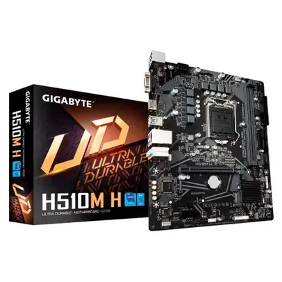 Placa Mãe Gigabyte H510M (rev.1.0), Intel LGA1200, ATX, DDR4 (A vista)