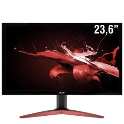 Monitor Gamer LED 23.6" Full HD Acer KG241Q-S 0,5ms, 165 Hz, FreeSync, HDMI e DP | R$1.299