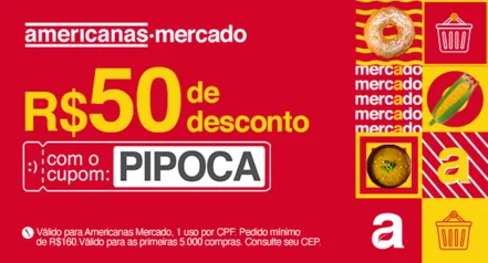 R$50 OFF em compras de mercado acima de R$160