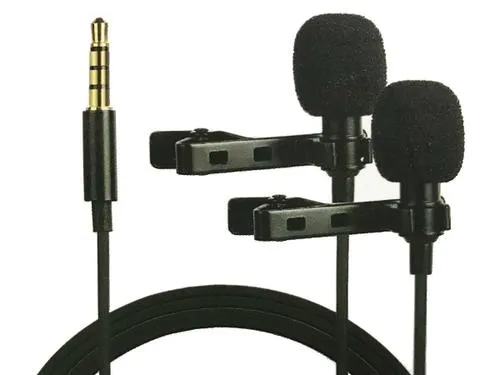 Microfone De Lapela Duplo Profissional Para Smartphones - Kadosh